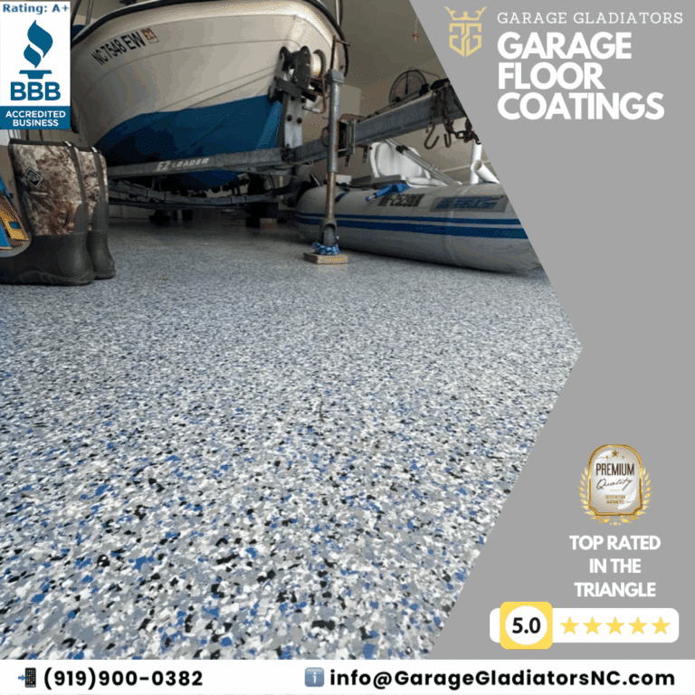 Garage Floor with Boat