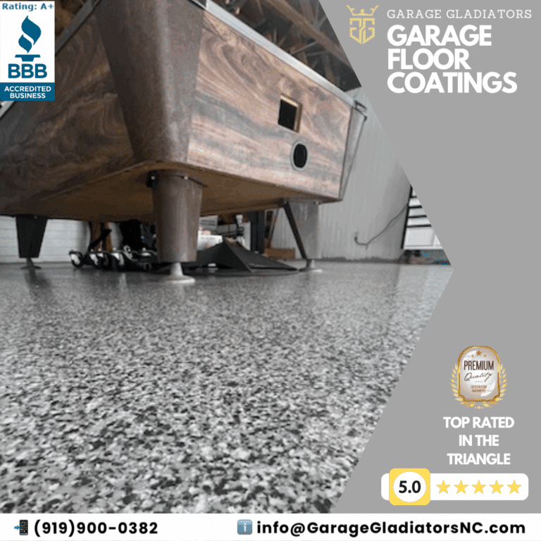 Garage Floor under Pool Table