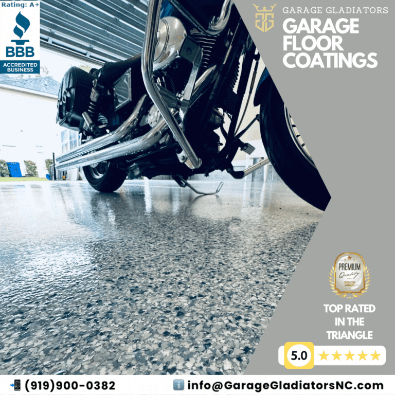 Garage Floor with Motorcycle