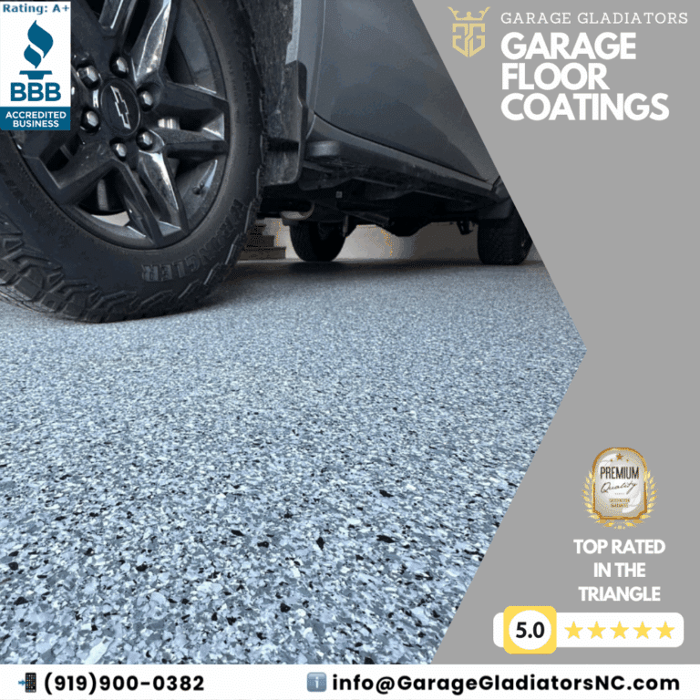 Garage Floor with Car Tire